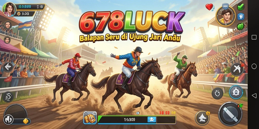 Tampilan gameplay menarik dari 678LUCK yang penuh aksi balapan.