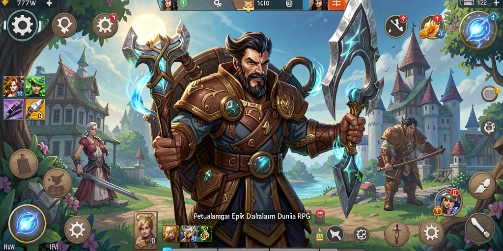 Gameplay menarik dari 7777W dengan karakter yang beragam.