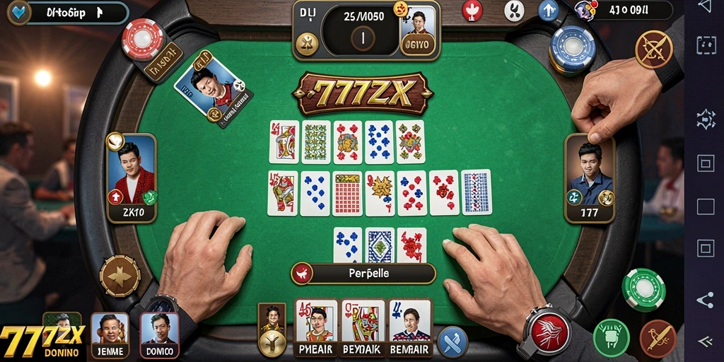 Gameplay seru dari 777ZX, permainan Domino yang menarik.