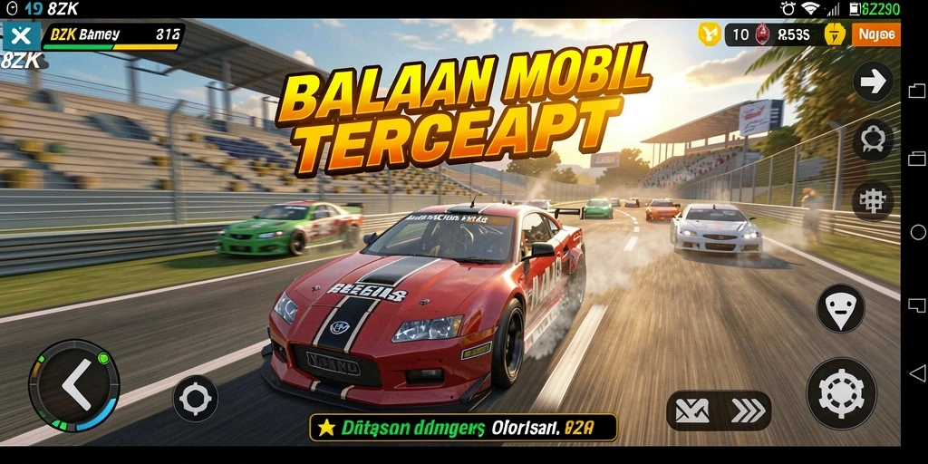Tampilan balapan seru dalam game 8ZK