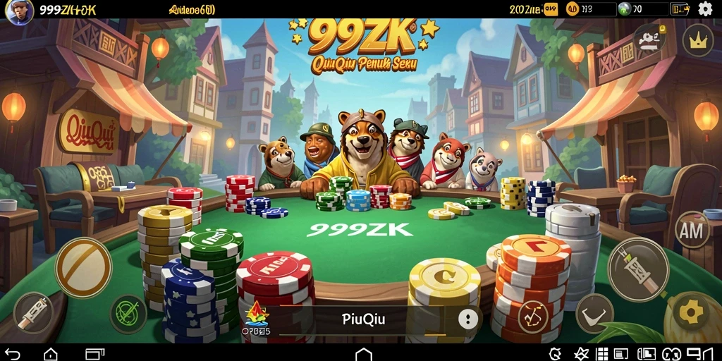 Tampilan gameplay QiuQiu yang menegangkan di 999ZK.