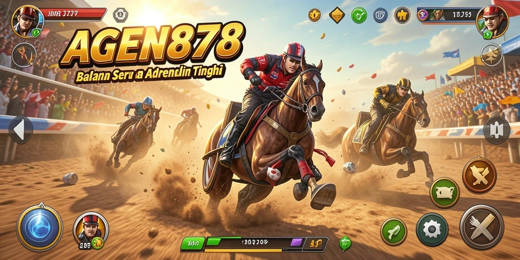 Tampilan gameplay AGEN878 yang mendebarkan saat balapan.