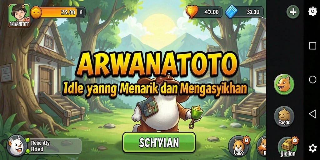 Tangkap layar gameplay ARWANATOTO yang menarik dan penuh warna.