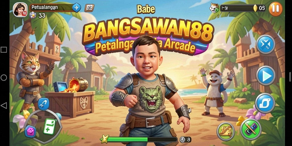 Screenshot menunjukkan aksi mendebarkan dalam BANGSAWAN88.