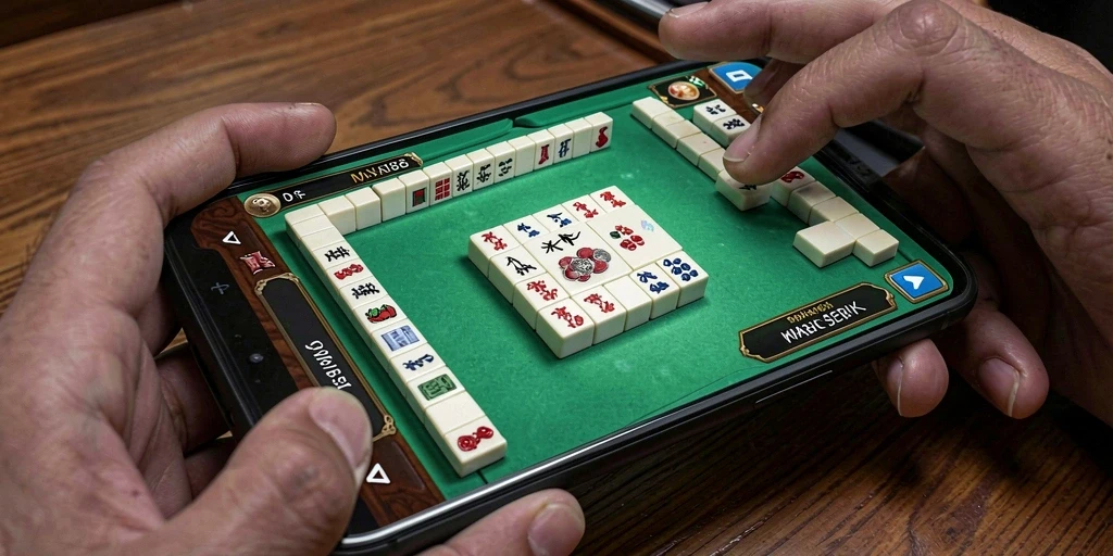 Screenshot utama menunjukkan pemain asyik bermain Mahjong di <strong>DAM88</strong>.