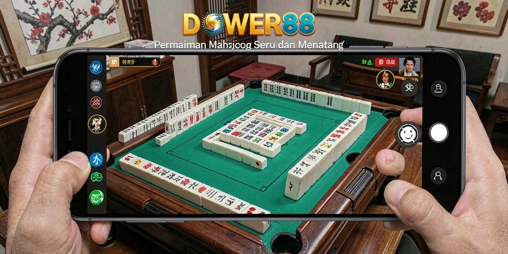 Screenshot utama DOWER88 menampilkan gameplay Mahjong yang seru.