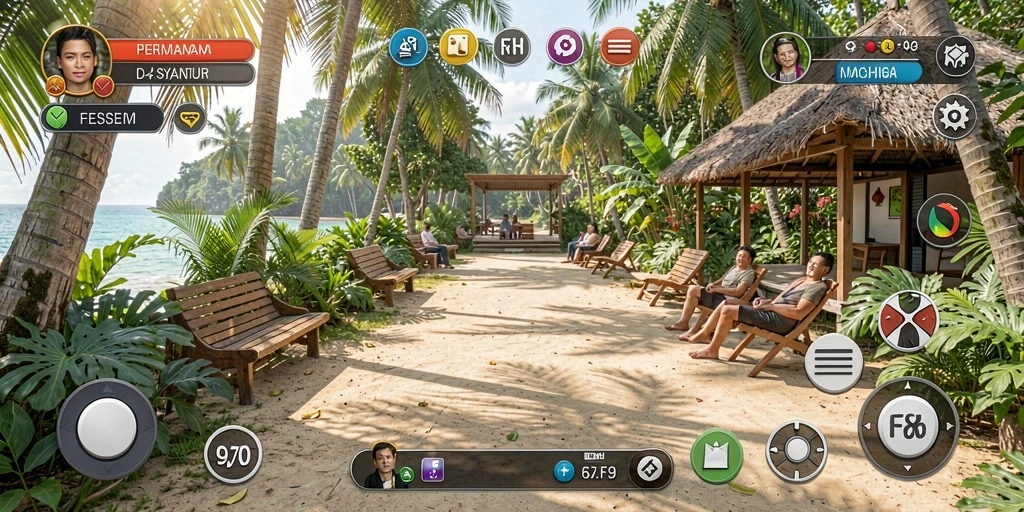 Tampilan gameplay F32 yang penuh warna dan menarik.