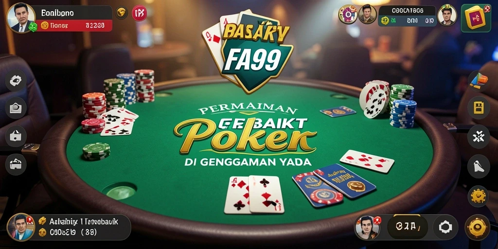 Tampilan gameplay seru saat bermain poker di FA99.