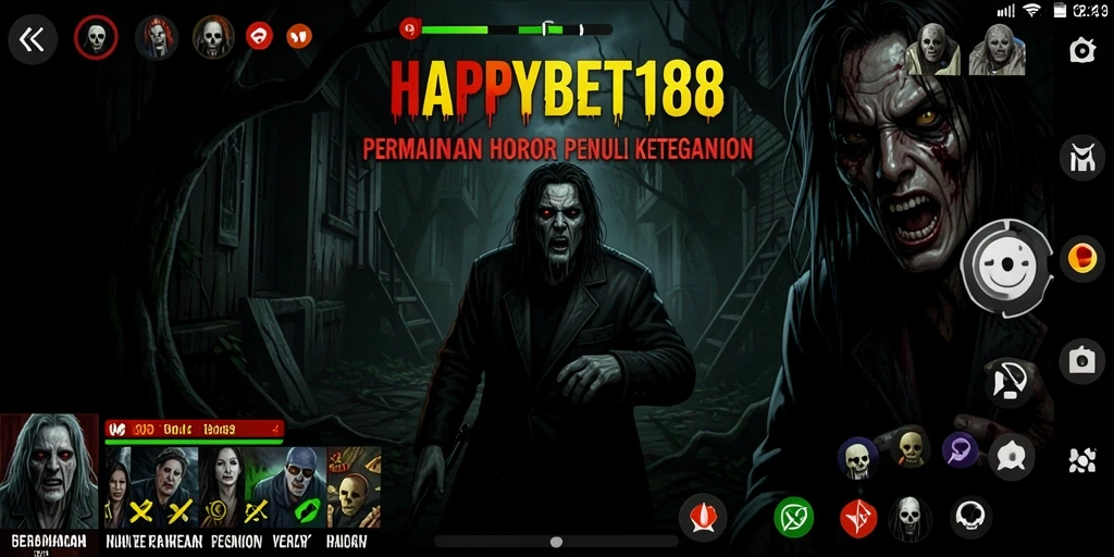 Tangkapan layar gameplay <strong>HAPPYBET188</strong> yang menampilkan suasana horor yang mendebarkan.