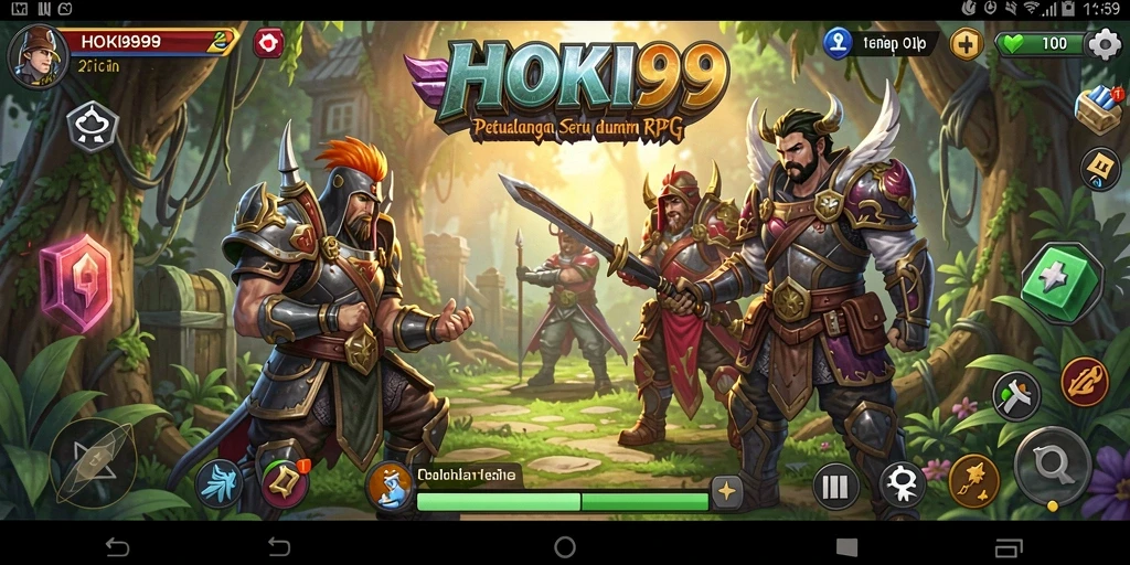 Tangkapan layar menunjukkan aksi mendebarkan dalam HOKI99