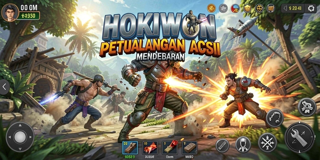Tampilan aksi mendebarkan dalam HOKIWON dengan pertarungan epik.