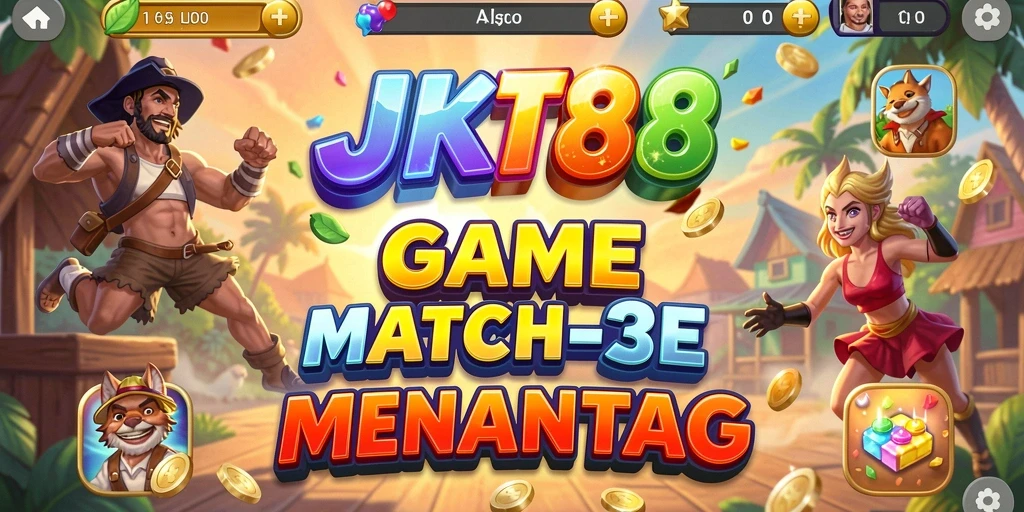 Tampilan menarik dari gameplay JKT88 dengan permata berwarna warni.