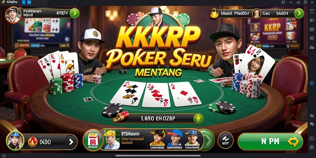 Tampilan permainan Poker yang menegangkan di KKRP.