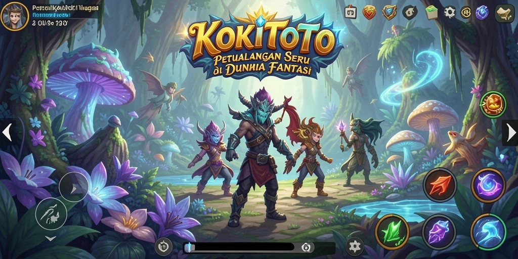 Tampilan layar gameplay seru KOKITOTO dalam petualangan luar biasa.