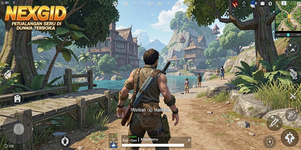 Gameplay NEXGID di dunia terbuka yang menakjubkan.
