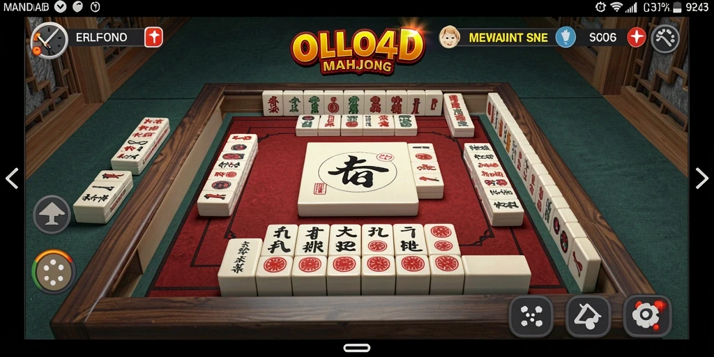Screenshot <strong>OLLO4D</strong> menampilkan gameplay Mahjong yang menarik dan seru.