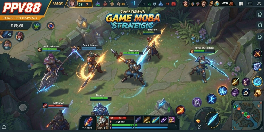 Tampilan seru dari gameplay MOBA PPV88 yang penuh aksi.