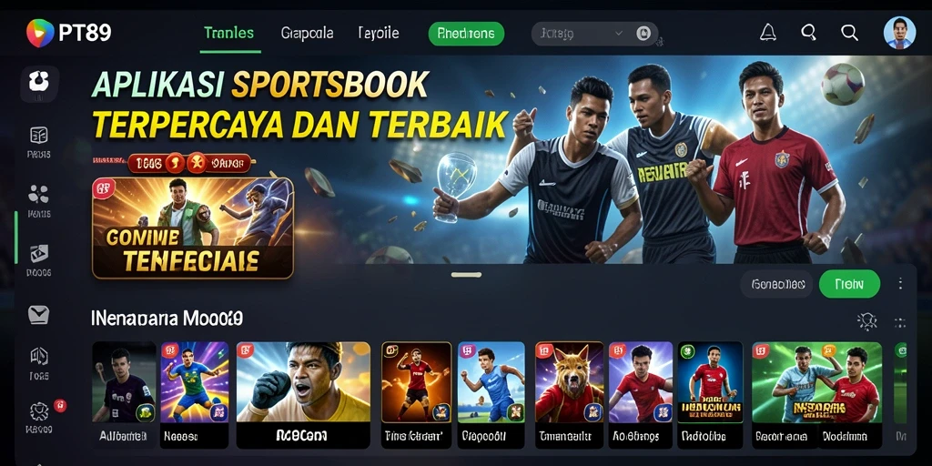 Tampilan aplikasi PT89 yang responsif dan menarik saat bermain.