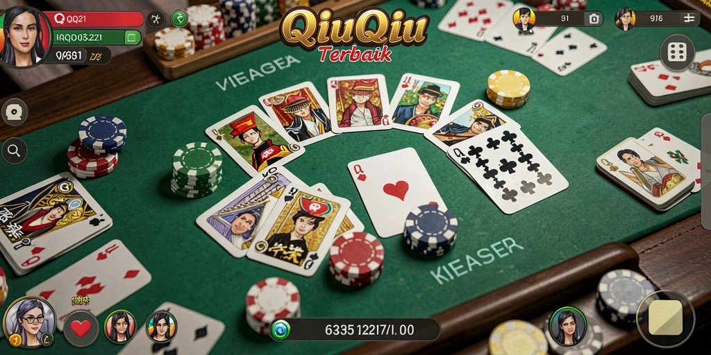 Tampilan gameplay QiuQiu yang menarik dan dinamis.