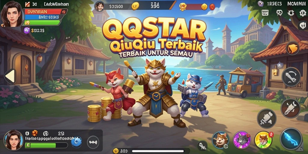 Tampilan gameplay QiuQiu yang seru dan menyenangkan di QQSTAR.