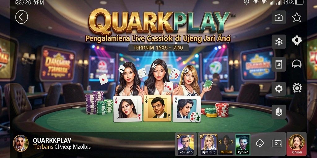 Tampilan gameplay Live Casino yang interaktif dan seru di QUARKPLAY.