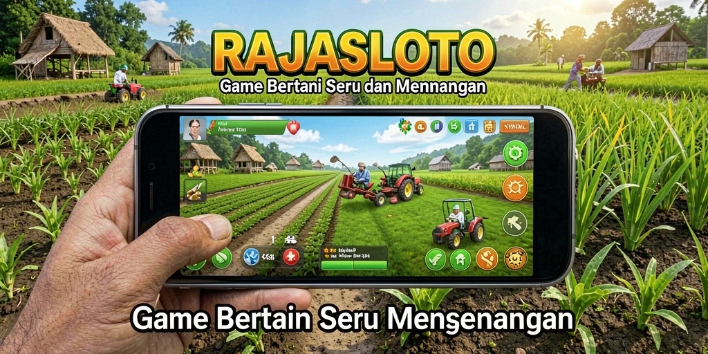 Tangkapan layar menunjukkan aksi seru bertani di RAJASLOTO.