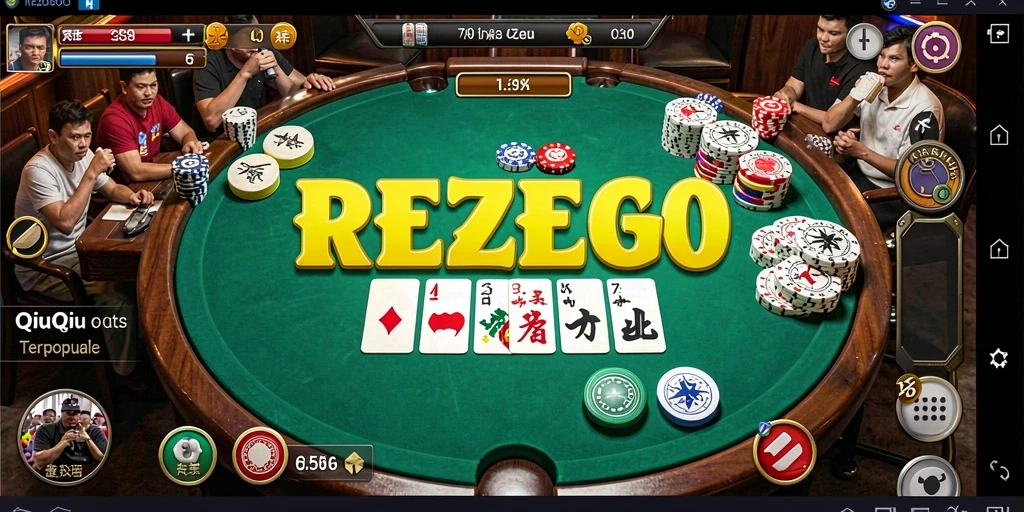 Tampilan gameplay QiuQiu yang mendebarkan di REZEGO.