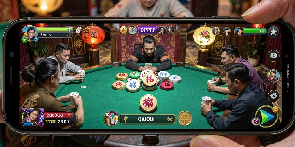Tangkapan layar utama dari gameplay QiuQiu yang menarik.
