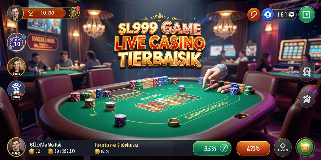 Screenshot gameplay Live Casino SL999 yang penuh aksi dan interaksi.