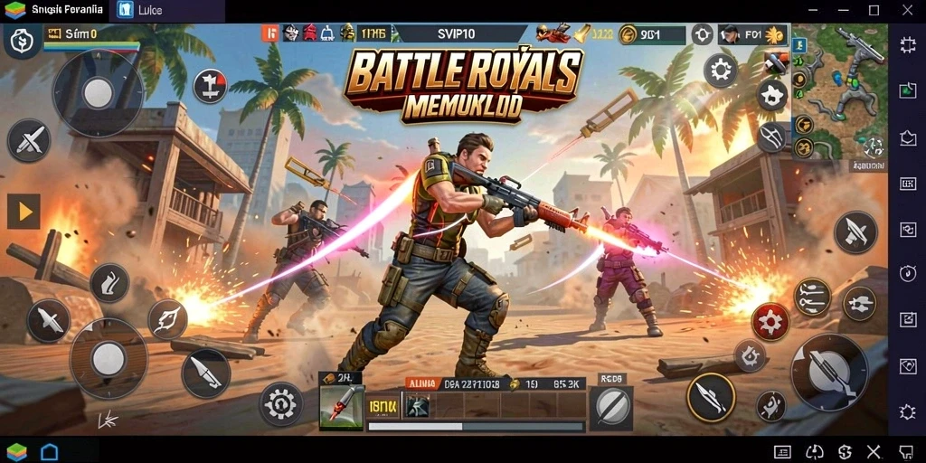 Screenshot gameplay mendebarkan di <strong>SVIP10</strong> saat bertarung di Battle Royale.