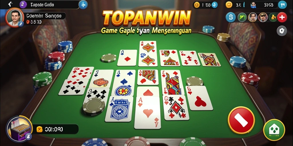 Menampilkan gameplay seru Gaple di TOPANWIN