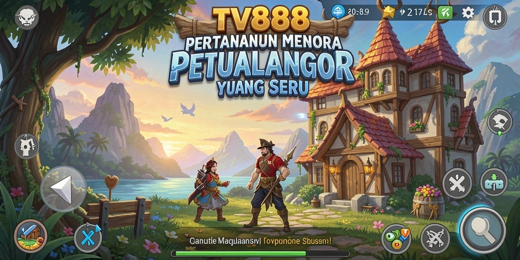 Tangkapan layar TV888 menampilkan aksi seru gameplay Tower Defense.