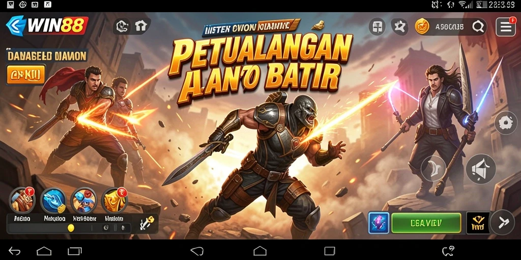 Tampilan gameplay WIN88 dengan aksi mendebarkan.